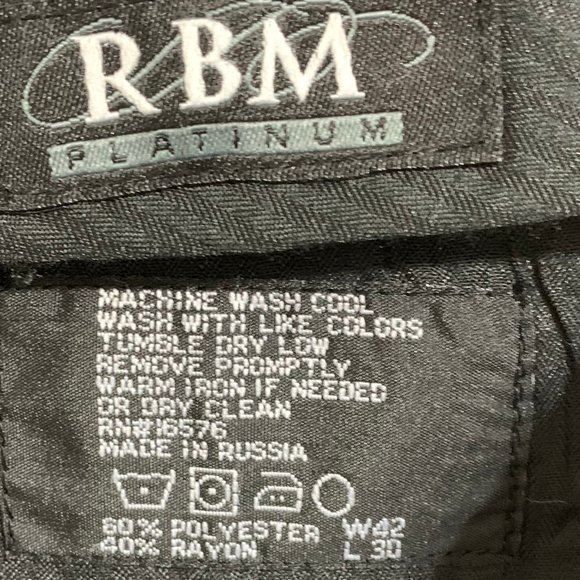 PreLoved, RBM Platinum 42x30 “Tan” Men's Pleated w/Cuffed Leg Dress Pant (T42) - Picture 9 of 9